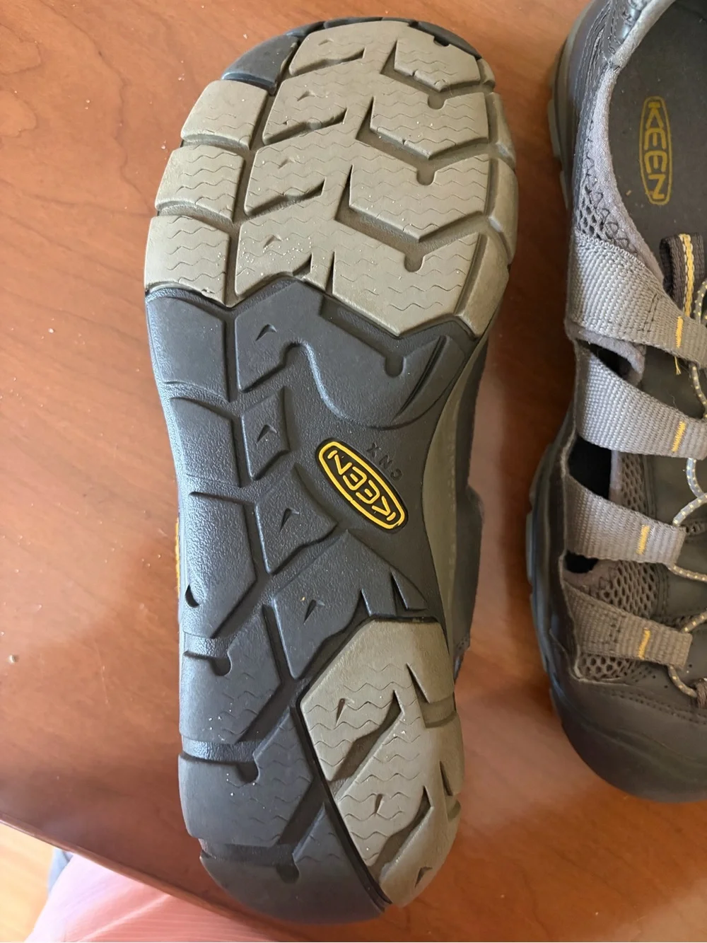 Keen Black Shoe with Yellow Logo Accent